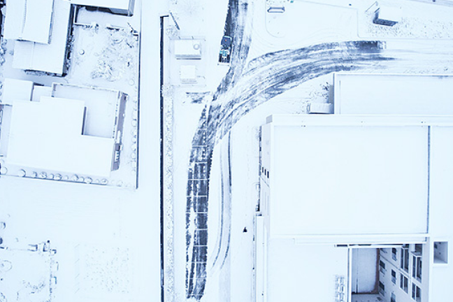 上空から見た除雪箇所